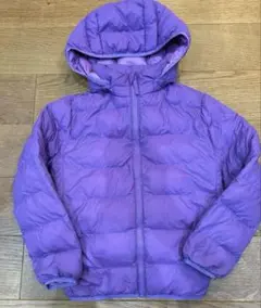 【27日まで】ユニクロ　パフテックウォッシャブルパーカー　130 紫色　ダウン