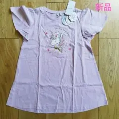 新品未使用　エニィファム　Tシャツ トップス　150 紫　ピンク　ユニコーンのサムネイル