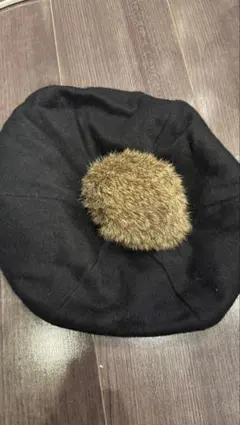 ベレー帽 黒