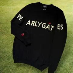 カシミヤ100% パーリーゲイツ　ニット　セーター　黒　ブラック　4 S〜M相当