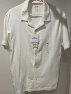 UNIQLO AIRism オープンカラーシャツ ホワイト Mサイズのサムネイル