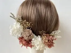 髪飾り ヘッドドレス 成人式 和装 振袖 ウェディング ドライフラワー ゴールド