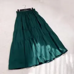 自由区　ティアードスカート　緑のサムネイル