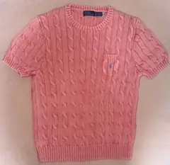 Polo by Ralph Lauren ケーブルニット コットン 半袖セーター