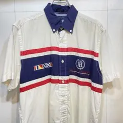 【希少美品】トミーヒルフィガー　tommy hilfiger 半袖シャツ 刺繍