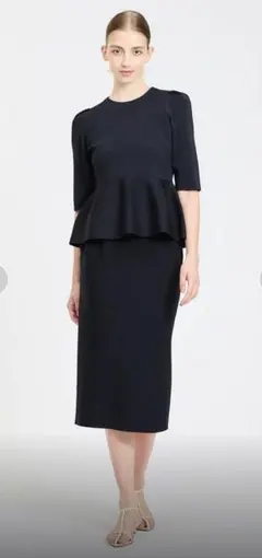 ESTNATION ぺプラムトップス　カットソー　ホワイト