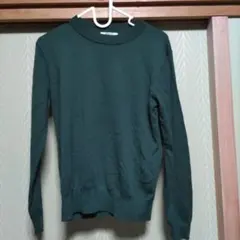 NATURAL BEAUTY BASIC M ダークグリーン 長袖セーター