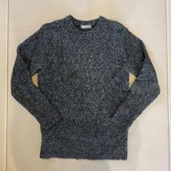 ナノユニバース　ダークグレー クルーネックセーター