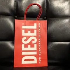 ディーゼル　DIESEL 赤 ショッピングバッグ 小型　約18✖️25.5cm
