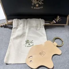 IL BISONTE ナチュラルレザー キーホルダー
