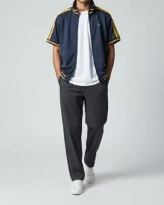 VANS 半袖トラックジャケットジャージ（イエロー✕ネイビー）のサムネイル