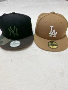 New Era 59FIFTY キャップ 黒迷彩　カーキ色　バラ売り可