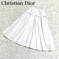 Christian Dior ヴィンテージ フレアスカート ホワイト コットンのサムネイル