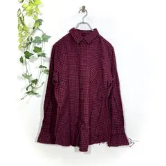 ユニクロ ネルシャツ(XL)長袖 チェック柄 コットン ギンガムチェック
