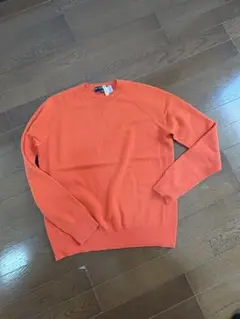 イネス　ユニクロ　カシミアセーター　メンズM オレンジ色