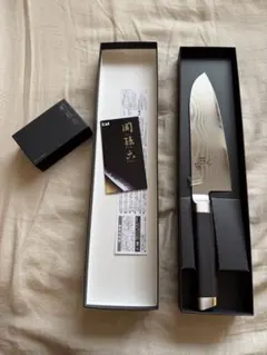 ダマスカス鋼 Kai 関孫六三徳包丁 木製ハンドル - メルカリ