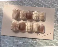 ネイルチップ　ニュアンスネイル　ネイル　ハンドメイド　ベージュ系①