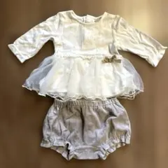 【美品】petit main プティマイン ロンパース セット 80cm