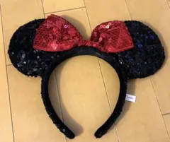 ディズニー　カチューシャ　ミニー　スパンコール　ディズニーランド