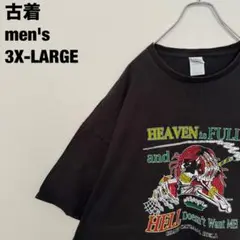 古着 DELTA デルタ Tシャツ HEAVEN is FULL 黒 3XL