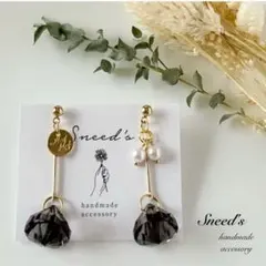 ▪ダイヤ⟡.*ビーズ×パールチャーム×メタルチャームピアス／イヤリング残りわずか