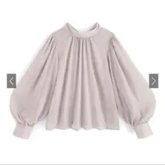 GRL ラメ入り楊柳シフォンバックリボンブラウス[tg651]