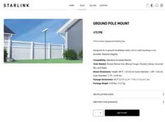 Starlink Ground Pole Mount　専用地面取り付けポール