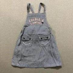 DOUBLE.B ジャンバースカート ストライプ