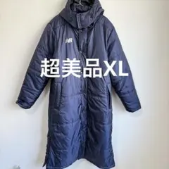 【超美品】New Balance ニューバランス　中綿ベンチコート　ネイビーXL