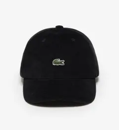 新品【LACOSTE】コーデュロイ ロゴ キャップ　定価9900円　ブラック　黒のサムネイル