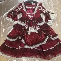 ワンダフルワールド カネコイサオ 豪華♡薔薇パッチ ワンピース ピンク