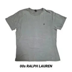 00s ラルフローレン 無地ワンポイントTシャツ XL カーキのサムネイル