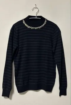 earth music&ecology ビジュー付きニット