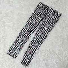 【c3343】カジュアルパンツ 総柄　花柄　レディース