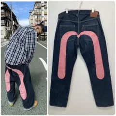 EVISU No.2 Lot.2001 W29×L35 ピンク大黒 ビッグカモメ - メルカリ