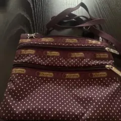 LeSportsac パープル ドット ショルダーバッグ