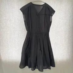 美品✦N.シアーシャツワンピース M 黒ブラック 綿100%/裏地付きのサムネイル