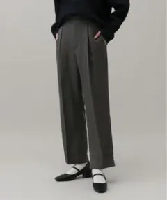 ウールライクストレッチストレートパンツ　グローバルワーク