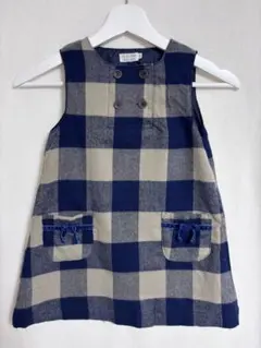 la poche biscuit チェック柄ワンピース 110