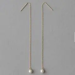 ete（エテ）K10YG 淡水パール アメリカンピアス
