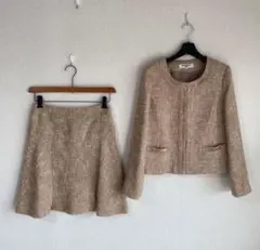 ナチュラルビューティー ノーカラー スーツ M W66 入学入園 OL DMW