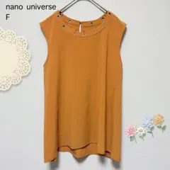 ナノユニバース ノースリーブ トップス オレンジ F ハトメデザイン 春夏