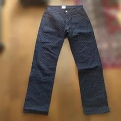 KOJIMA GENES スター柄 ワークパンツ 児島ジーンズ　ダブルニーのサムネイル