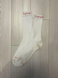 슈프림 삭스 화이트 레드 로고