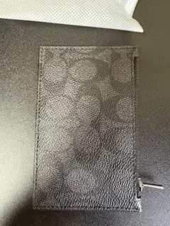 COACH ブラック レザー カードケース