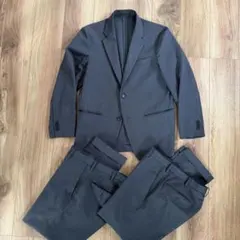 【上下セット】ユニクロ 感動ジャケット・パンツ セットアップ ダークグレー M