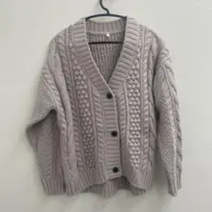 GU ケーブルニットカーディガン