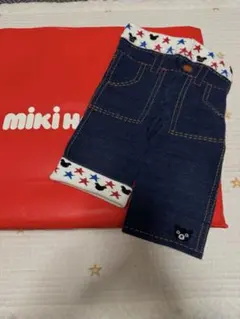 【美品】MIKI HOUSEミキハウス　 星柄デニム風パンツ 70-80