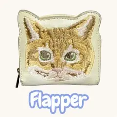 猫 フラッパー Flapper 二つ折財布 刺繍 アイボリーCAT にゃんこのサムネイル