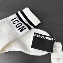 42 白 DSQUARED2 icon 靴下　ソックス